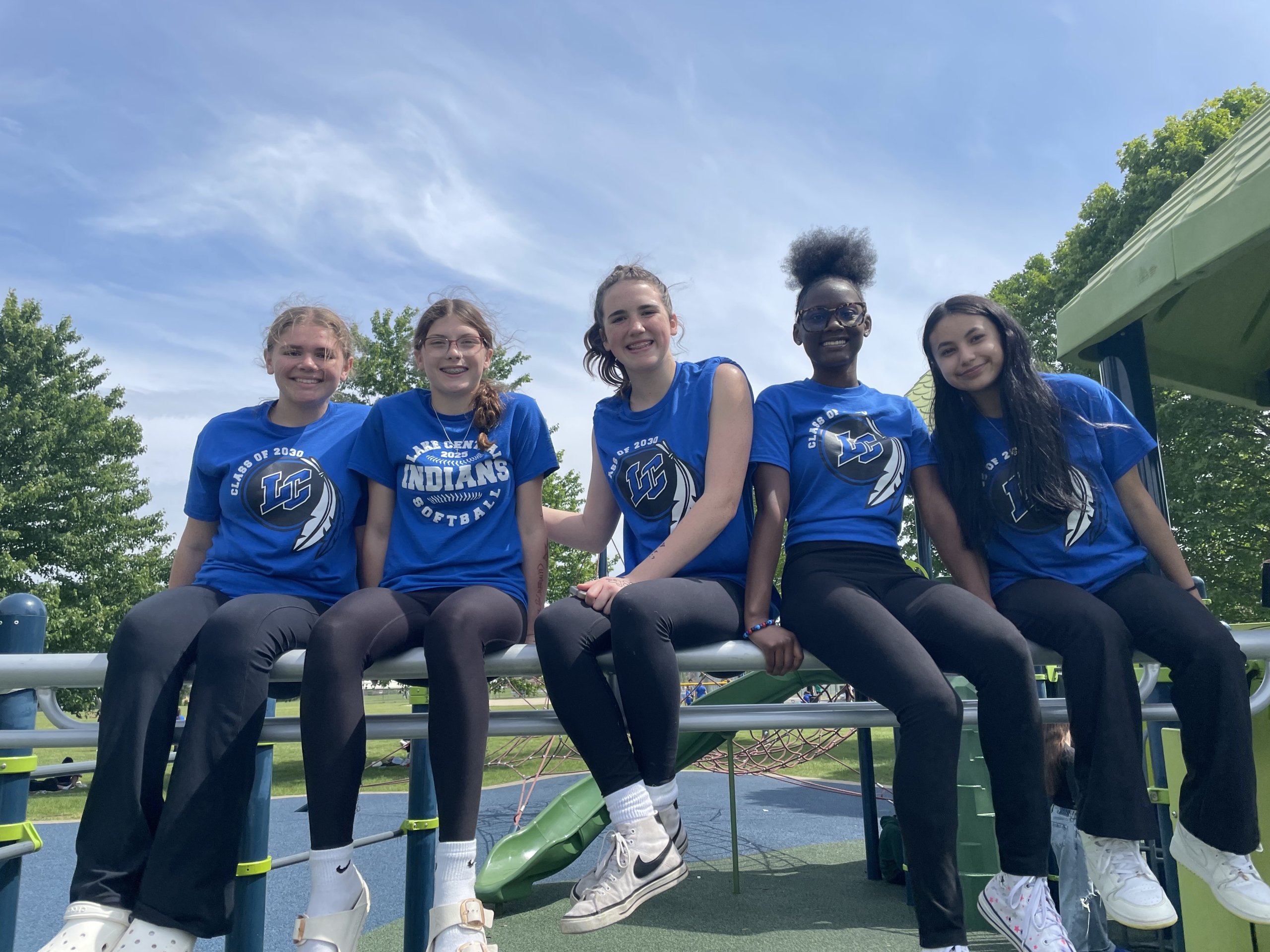 Grimmer girls enjoying the end of year picnic.